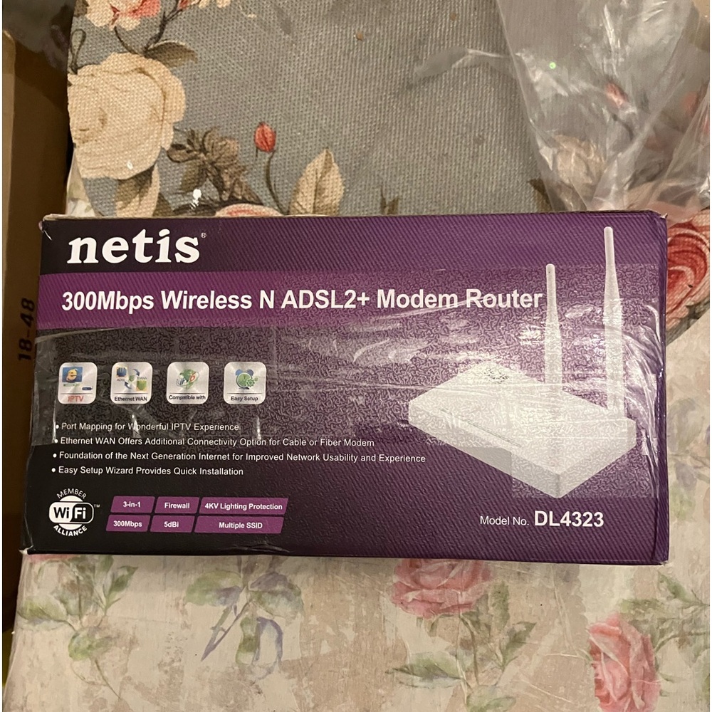 NEW Open Box Netis DL4323 300Mbps High-Speed Wireless N ADSL2 and Modem Router - Picture 7 of 7
